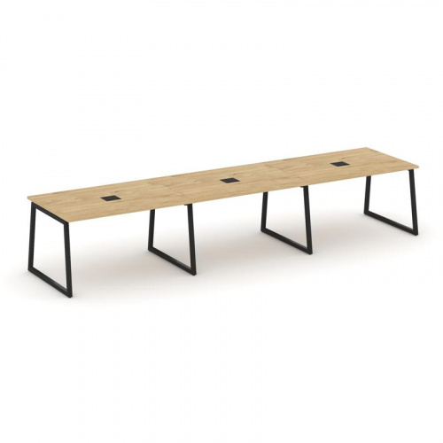 Style Project Стол переговорный SN-4T1.SPRG-023 Акация Лорка/Металл Антрацит/Заглушка Металл Антраци