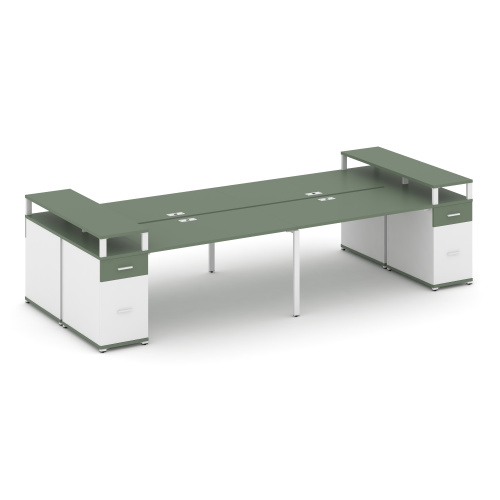 Бенч-система на 4 места с 2 опорными тумбами Concept CN.DRS-448 фото 5