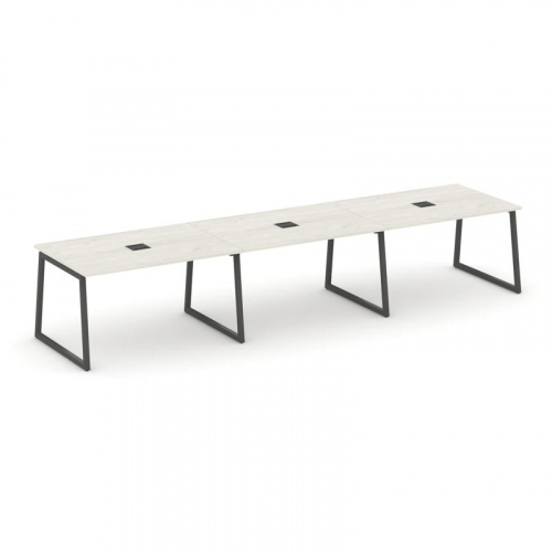 Style Project Стол переговорный SN-4T1.SPRG-023 Акация Лорка/Металл Антрацит/Заглушка Металл Антраци фото 24