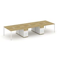 Бенч-система на 6 мест с 2 опорными тумбами Concept CN.DRS-454