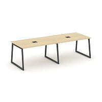 Style Project Стол переговорный SN-4T1.SPRG-014 Акация Лорка/Металл Антрацит/Заглушка Металл Антраци