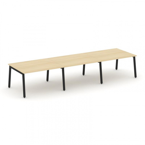 Style Project Стол переговорный SN-5A.SPRG-054.3 Дуб Наварра/Металл Белый 4740*1180*750