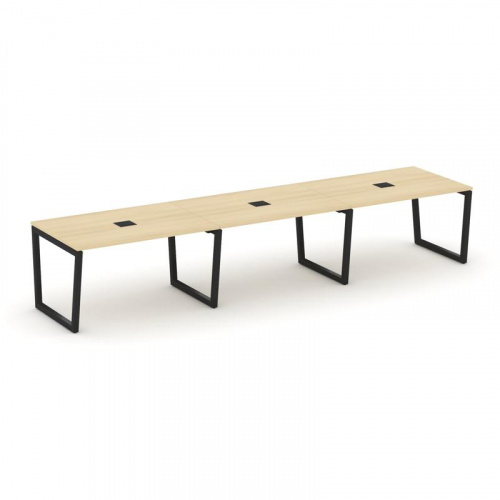 Style Project Стол переговорный SN-5T2.SPRG-023 Акация Лорка/Металл Антрацит/Заглушка Металл Антраци фото 6