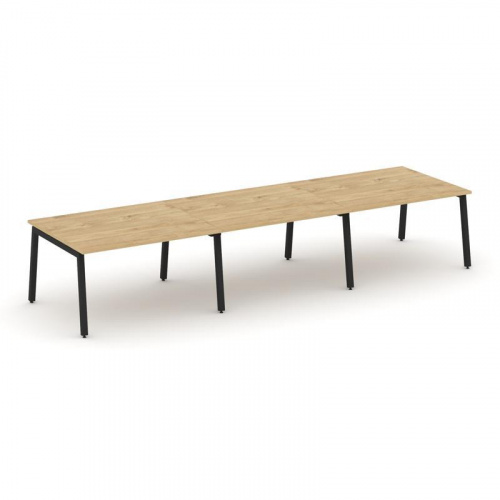 Style Project Стол переговорный SN-5A.SPRG-054.3 Дуб Наварра/Металл Белый 4740*1180*750 фото 2