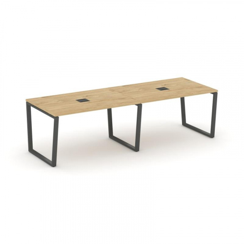 Style Project Стол переговорный SN-6T2.SPRG-013 Акация Лорка/Металл Антрацит/Заглушка Металл Антраци фото 22