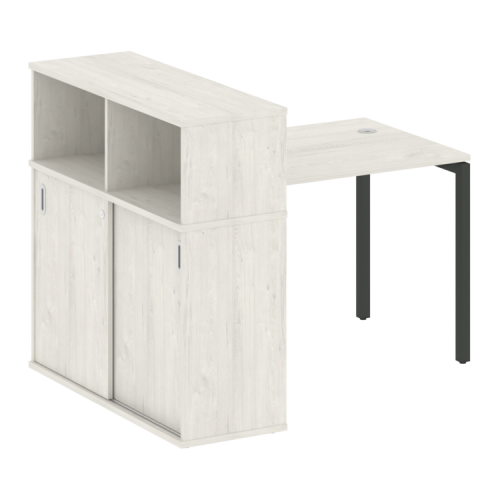 Стол офисный с шкафом-купе на П-обр. м/к Metal System Quattro 40БП.РС-СШК-3.1 фото 8 Стол офисный с шкафом-купе на П-обр. м/к Metal System Quattro 40БП.РС-СШК-3.1 фото 8