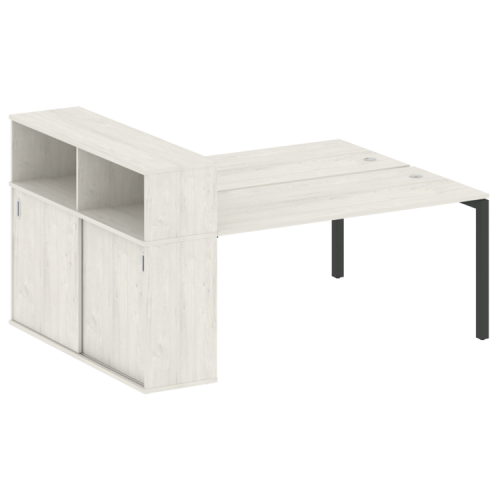 Бенч-система с шкафом-купе на П-обр. м/к Metal System Quattro 50БП.РС-СШК-2.4 фото 5