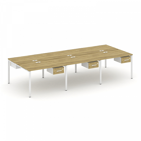 Бенч-система на 6 мест с подвесными тумбами Concept CN.DRS-150