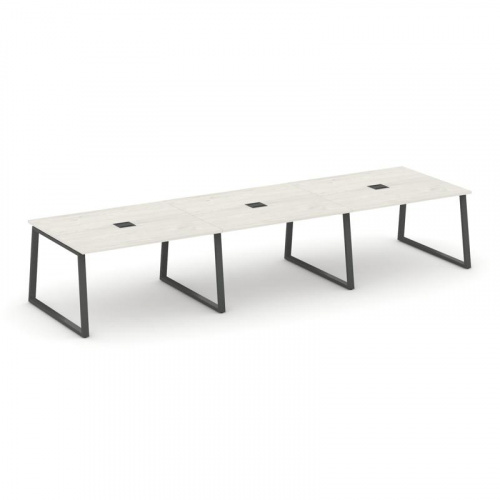 Style Project Стол переговорный SN-6T1.SPRG-054 Акация Лорка/Металл Антрацит/Заглушка Металл Антраци фото 24