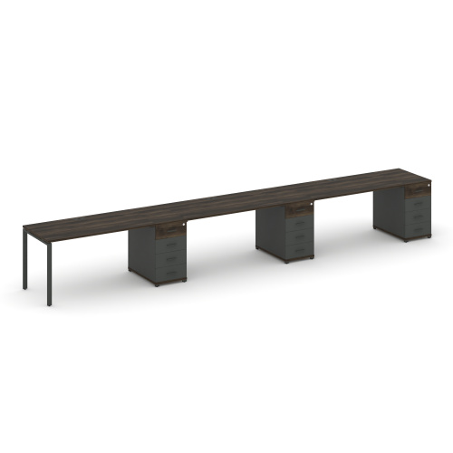 Бенч-система на 3 места с 3 опорными тумбами Concept CN.ORS-442 фото 3