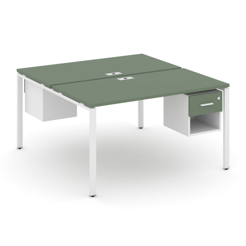 Бенч-система на 2 места с подвесными тумбами Concept CN.DRS-120 фото 5