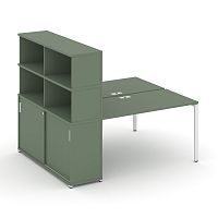 Бенч-система с опорным шкафом-купе с надставкой Concept CN.DRS-244