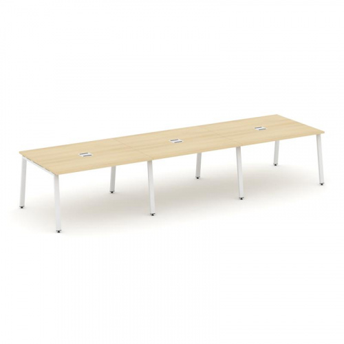 Style Project Стол переговорный SN-6A.SPRG-053 Дуб Табак/Металл Белый 4410*1180*750 фото 22