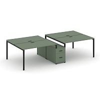 Бенч-система на 4 места с опорной тумбой Concept CN.DRS-316