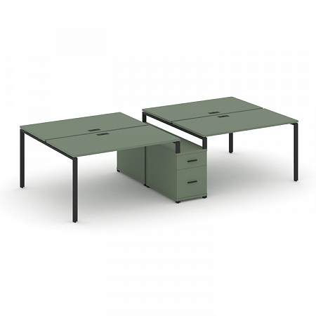 Бенч-система на 4 места с опорной тумбой Concept CN.DRS-313