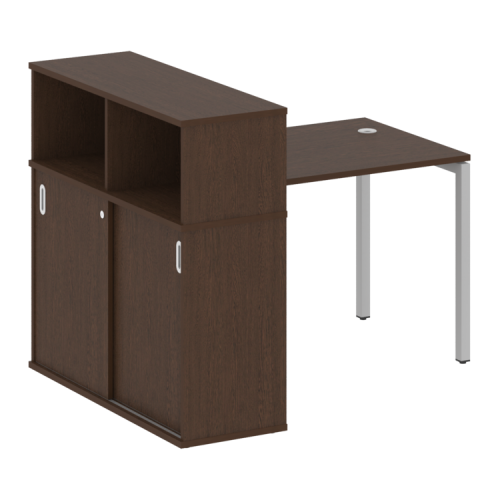 Стол офисный с шкафом-купе на П-обр. м/к Metal System Quattro 40БП.РС-СШК-3.1 фото 11 Стол офисный с шкафом-купе на П-обр. м/к Metal System Quattro 40БП.РС-СШК-3.1 фото 11