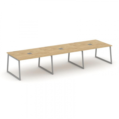 Style Project Стол переговорный SN-4T1.SPRG-053 Акация Лорка/Металл Антрацит/Заглушка Металл Антраци фото 3