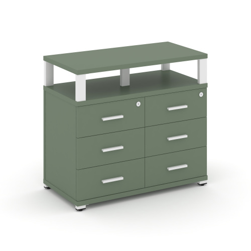 Тумба приставная с 6 ящиками Concept CN.TSP-009 W