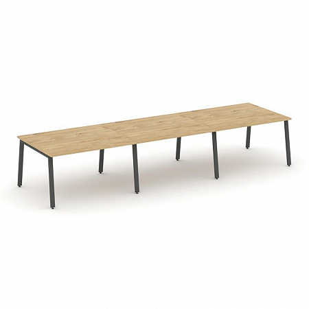 Style Project Стол переговорный SN-6A.SPRG-053.3 Тиквуд Светлый/Металл Антрацит 4140*1180*750