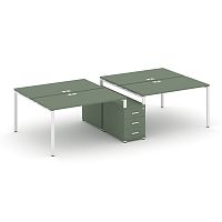 Бенч-система на 4 места с опорной тумбой Concept CN.DRS-309