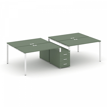 Бенч-система на 4 места с опорной тумбой Concept CN.DRS-310