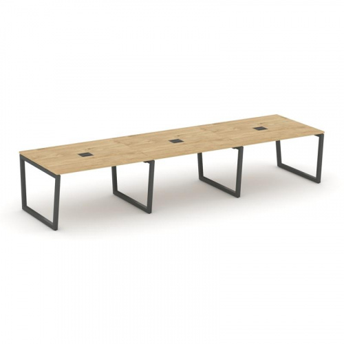 Style Project Стол переговорный SN-5T2.SPRG-053 Акация Лорка/Металл Антрацит/Заглушка Металл Антраци фото 22