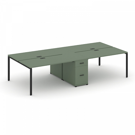 Бенч-система на 4 места с 1 опорной тумбой Concept CN.DRS-424