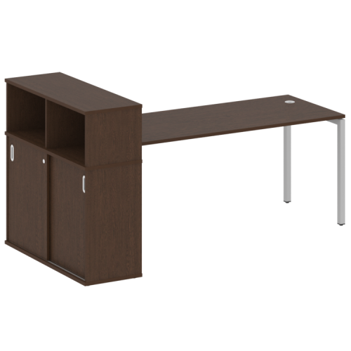 Стол офисный с шкафом-купе на П-обр. м/к Metal System Quattro 40БП.РС-СШК-3.5 фото 11