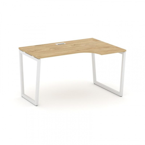 Style Project Стол рабочий эргоном. SN-4T2.SPA-021(R) Акация Лорка/Металл Антрацит/Заглушка Пластик фото 3