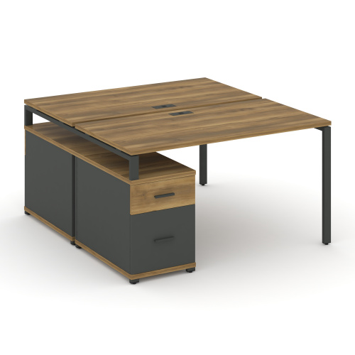 Бенч-система на 2 места с опорной тумбой Concept CN.DRS-307