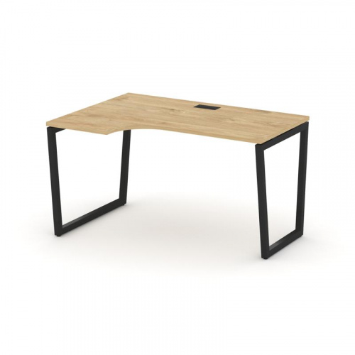 Style Project Стол рабочий эргоном. SN-4T2.SPA-002(L) Акация Лорка/Металл Антрацит/Заглушка Пластик