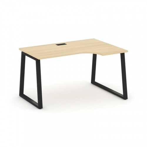 Style Project Стол рабочий эргоном. SN-6T1.SPA-012(R) Акация Лорка/Металл Антрацит/Заглушка Пластик фото 4