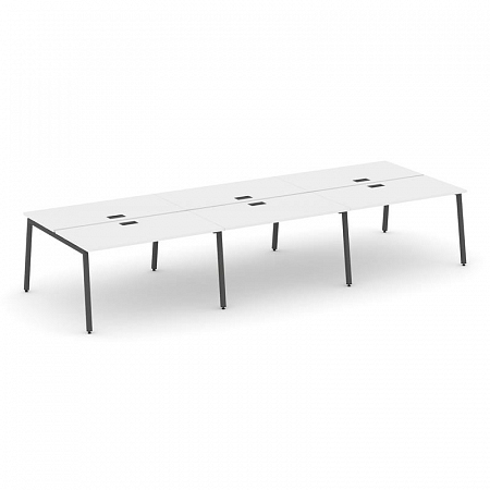 Style Project Рабочая станция 2-х сторон. SN-4A.DRS-082 Белый/Металл Антрацит 3540*1632*750