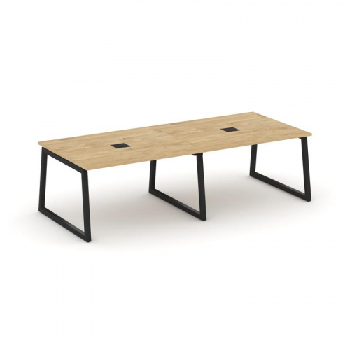 Style Project Стол переговорный SN-5T1.SPRG-043 Акация Лорка/Металл Антрацит/Заглушка Металл Антраци