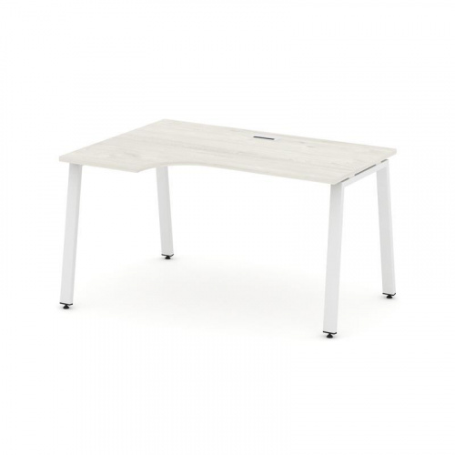 Style Project Стол рабочий эргоном. SN-6A.SPA-022(L) Антрацит/Металл Белый 1580*800/980*750 фото 17