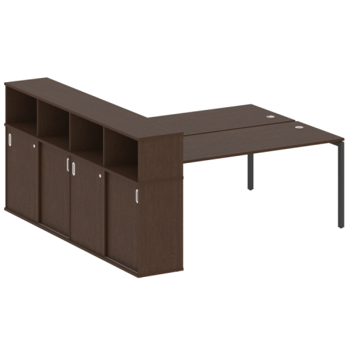 Бенч-система с шкафом-купе на П-обр. м/к Metal System Quattro 40БП.РС-СШК-4.5 фото 9