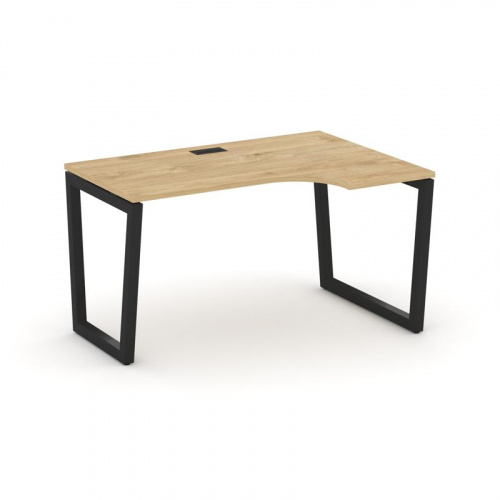 Style Project Стол рабочий эргоном. SN-5T2.SPA-012(R) Акация Лорка/Металл Антрацит/Заглушка Пластик