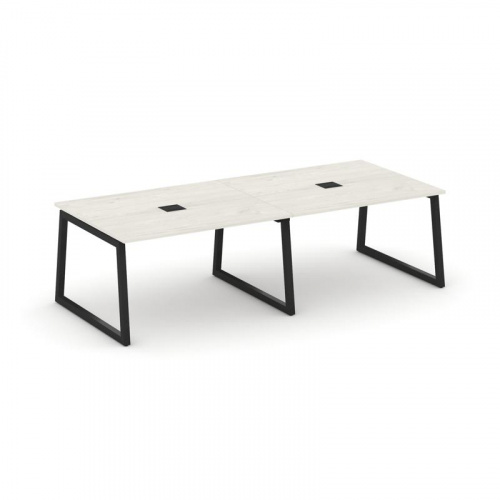 Style Project Стол переговорный SN-5T1.SPRG-043 Акация Лорка/Металл Антрацит/Заглушка Металл Антраци фото 10