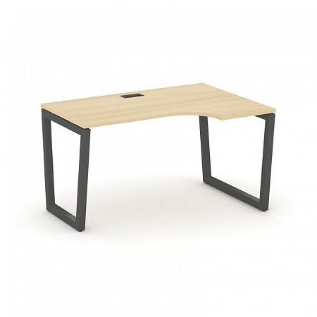 Style Project Стол рабочий эргоном. SN-5T2.SPA-012(R) Акация Лорка/Металл Антрацит/Заглушка Пластик