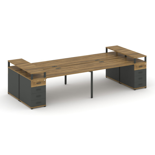 Бенч-система на 4 места с 2 опорными тумбами Concept CN.DRS-441