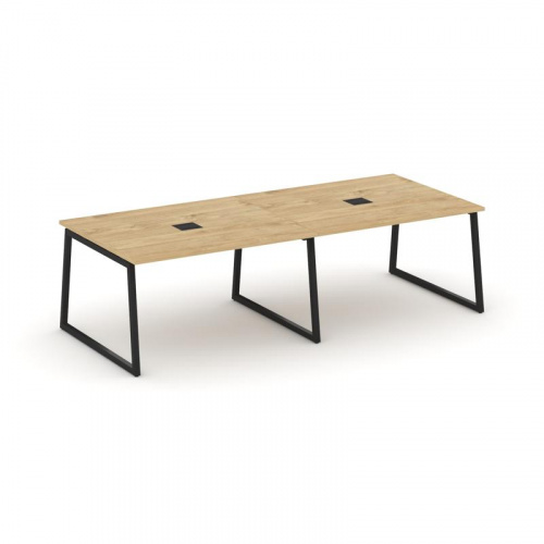 Style Project Стол переговорный SN-4T1.SPRG-042 Акация Лорка/Металл Антрацит/Заглушка Металл Антраци фото 3