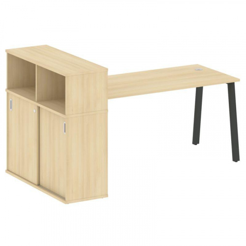 Стол письменный с шкафом-купе на А-обр. м/к Metal System БА.РС-СШК-3.4 фото 3