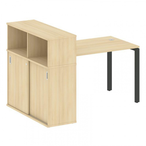 Стол письменный с шкафом-купе на П-обр. м/к Metal System БП.РС-СШК-3.2 фото 2