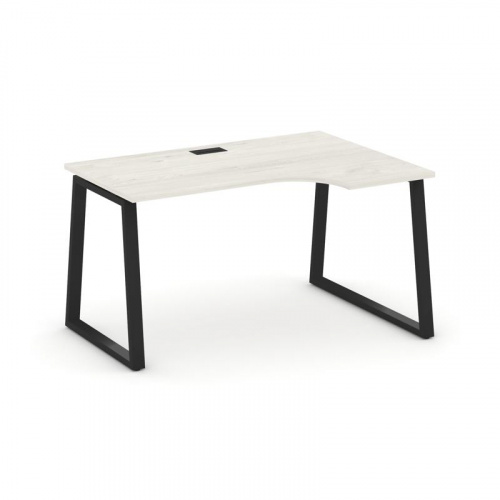 Style Project Стол рабочий эргоном. SN-6T1.SPA-012(R) Акация Лорка/Металл Антрацит/Заглушка Пластик фото 6