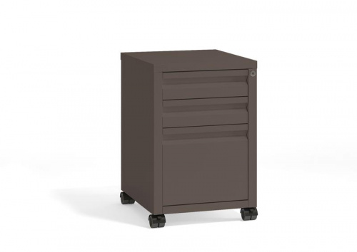 Riva Metal Тумба мобильная металлическая (центральный замок) RM.TM-21.1 Металл Мокко 440*494*658 фото 6