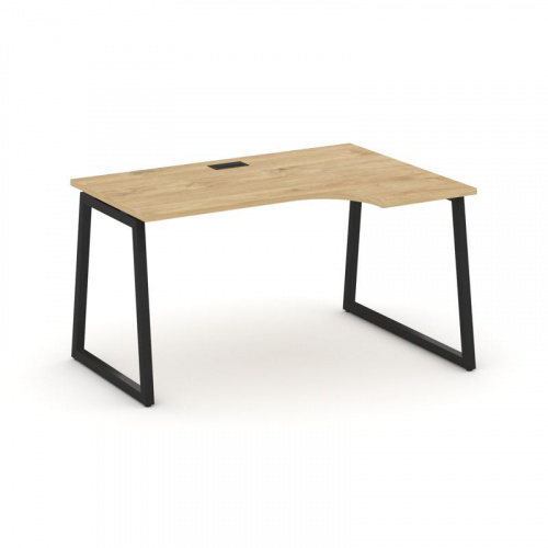 Style Project Стол рабочий эргоном. SN-4T1.SPA-021(R) Акация Лорка/Металл Антрацит/Заглушка Пластик