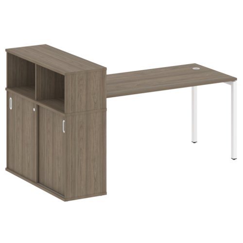 Стол офисный с шкафом-купе на П-обр. м/к Metal System Quattro 40БП.РС-СШК-3.4 фото 2