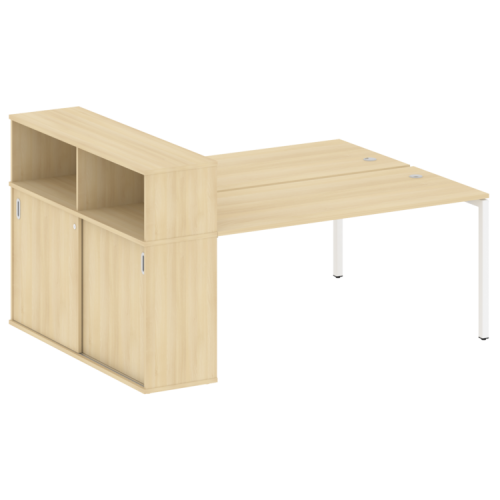 Бенч-система с шкафом-купе на П-обр. м/к Metal System Quattro 40БП.РС-СШК-2.4 фото 10