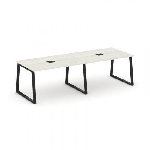 Style Project Стол переговорный SN-6T1.SPRG-011 Акация Лорка/Металл Антрацит/Заглушка Металл Антраци фото 8