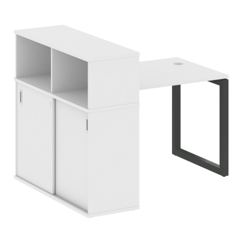 Стол офисный с шкафом-купе на О-обр. м/к Metal System Quattro 50БО.РС-СШК-3.1 фото 6